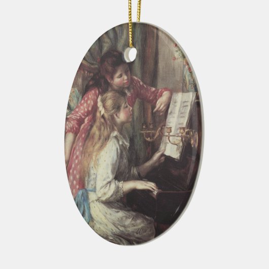 Junge Mädchen am Piano von Pierre Renoir Keramik Ornament (Links)