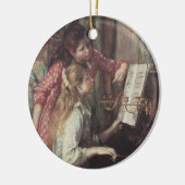 Junge Mädchen am Piano von Pierre Renoir Keramik Ornament (Links)