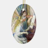 Junge Mädchen am Piano von Pierre Renoir Keramik Ornament (Links)