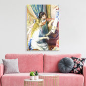 Junge Mädchen am Piano von Pierre Renoir Leinwanddruck (Insitu (Wohnzimmer))