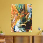 Junge Mädchen am Piano von Pierre Renoir Leinwanddruck (Insitu (Wohnzimmer))