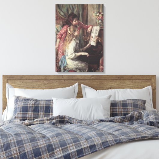 Junge Mädchen am Piano von Pierre Renoir Leinwanddruck (Insitu (Schlafzimmer))