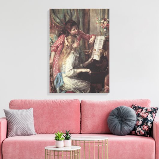 Junge Mädchen am Piano von Pierre Renoir Leinwanddruck (Insitu (Wohnzimmer))