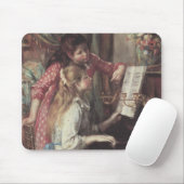 Junge Mädchen am Piano von Pierre Renoir Mousepad (Mit Mouse)