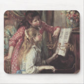 Junge Mädchen am Piano von Pierre Renoir Mousepad (Vorne)