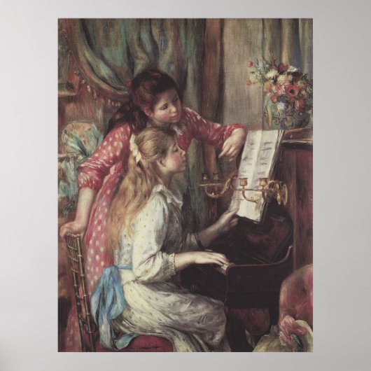 Junge Mädchen am Piano von Pierre Renoir Poster (Vorne)