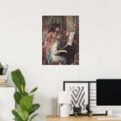 Junge Mädchen am Piano von Pierre Renoir Poster (Heimbüro)