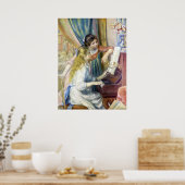 Junge Mädchen am Piano von Pierre Renoir Poster (Küche)
