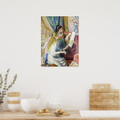 Junge Mädchen am Piano von Pierre Renoir Poster (Küche)