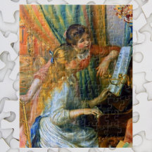 Junge Mädchen am Piano von Pierre Renoir