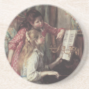Junge Mädchen am Piano von Pierre Renoir Untersetzer