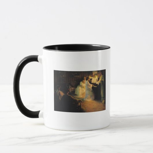 Junge Mädchen an einem Klavier, 1906 Tasse (Links)