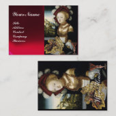 JUNGE MÄDCHEN,ANTIQUE WEINTRÄGE VISITENKARTE (Vorne/Hinten)