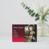 JUNGE MÄDCHEN,ANTIQUE WEINTRÄGE VISITENKARTE (Stehend Vorderseite)