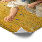 Junge Mädchen auf einem Weizenfeld Poster (Ecke)