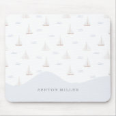 Junge/Mädchen auf Wasserfarbenseglern Mousepad (Vorne)