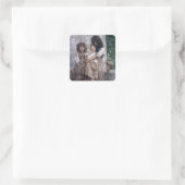 Junge Mädchen aus Ischia Quadratischer Aufkleber (Tasche)