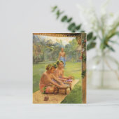 Junge Mädchen bereiten Kava - Postkarte (Stehend Vorderseite)