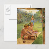 Junge Mädchen bereiten Kava - Postkarte (Vorne/Hinten)