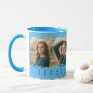 Junge Mädchen Collage-Typografie Tasse