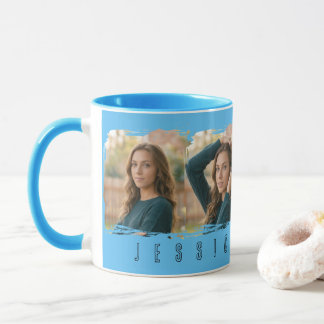 Junge Mädchen Collage-Typografie Tasse