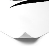 Junge Mädchen der Schwarzen und Weißen Kunst | Art Poster (Ecke)