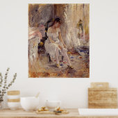 Junge Mädchen, die ihre Strümpfe anpeilt - Poster (Küche)