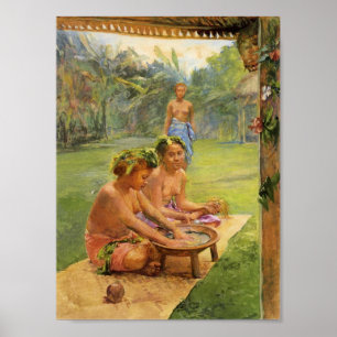 Junge Mädchen, die Kava - Plakat Johns LaFarge