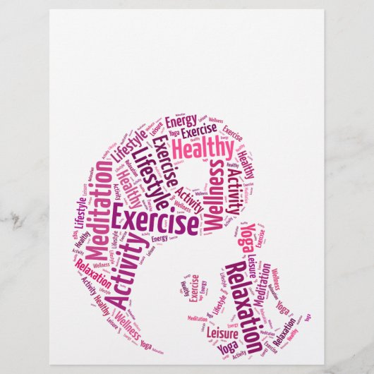 Junge Mädchen, die Yoga unter dem Yin Yang-Symbol Flyer (Vorne)