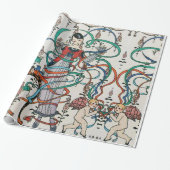 JUNGE MÄDCHEN, FARBBONS, KUPID-Valentinstag Geschenkpapier (Ungerollt)