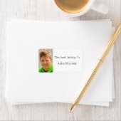 Junge Mädchen Foto Schule Buchzeichen Name Adressaufkleber (Insitu)