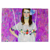 Junge Mädchen, Gustav Klimt große Geschenktasche Geschenktüte (Rückseite)