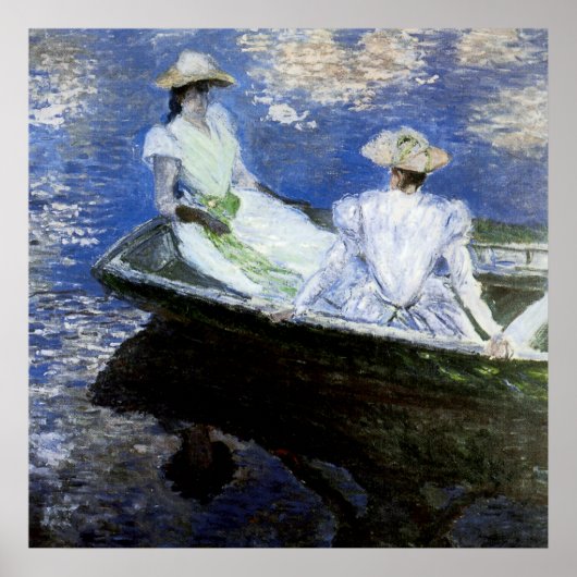 Junge Mädchen im Ruderboot Poster (Vorne)