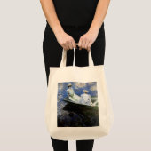 Junge Mädchen im Ruderboot Tragetasche (Vorderseite (Produkt))