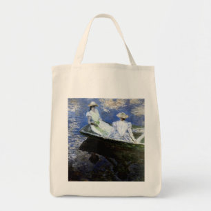 Junge Mädchen im Ruderboot Tragetasche