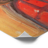 Junge Mädchen in einem Red Hat Poster (Ecke)