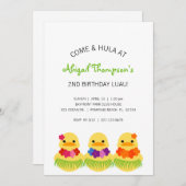 Junge Mädchen JEDES ALTER Gummi Ducky BIRTHDAY LUA Einladung (Vorne/Hinten)