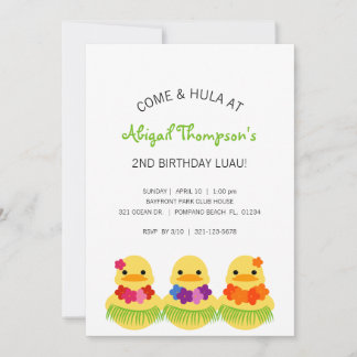 Junge Mädchen JEDES ALTER Gummi Ducky BIRTHDAY LUA Einladung