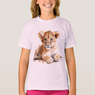 Junge Mädchen Löwe cub T - Shirt