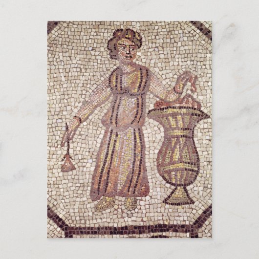 Junge Mädchen mit Blume Postkarte (Vorderseite)