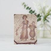 Junge Mädchen mit Blume Postkarte (Stehend Vorderseite)