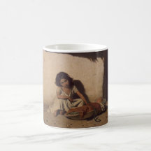 Junge Mädchen mit einem Baby (arme Straßenkinder)