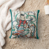 JUNGE MÄDCHEN MIT FARBEN RIBBON-WIRBEL UND KUPID KISSEN (Decke)