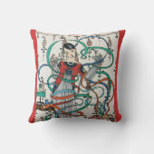 JUNGE MÄDCHEN MIT FARBEN RIBBON-WIRBEL UND KUPID KISSEN (Rückseite)