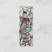 JUNGE MÄDCHEN MIT FARBEN RIBBON-WIRBEL UND KUPID MINI VISITENKARTE (Rückseite)