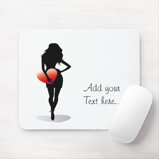 Junge Mädchen mit Herz Mousepad (Mit Mouse)