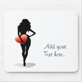 Junge Mädchen mit Herz Mousepad