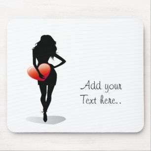 Junge Mädchen mit Herz Mousepad