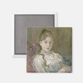 Junge Mädchen mit Katze, 1892 Magnet (Vorderseite/Rückseite)