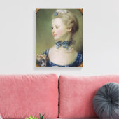 Junge Mädchen mit Katze Leinwanddruck (Insitu (Wohnzimmer))